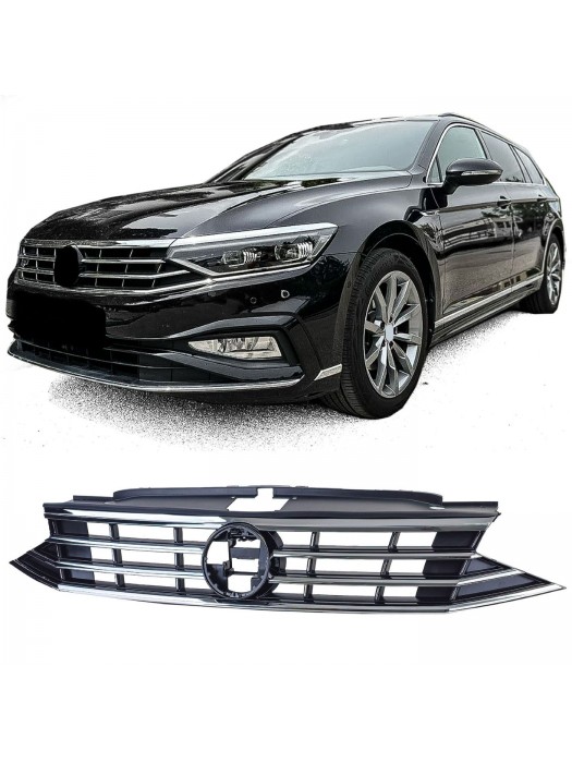 Maska Volkswagen Passat B8.5 (2019-2023) - černá s chromem